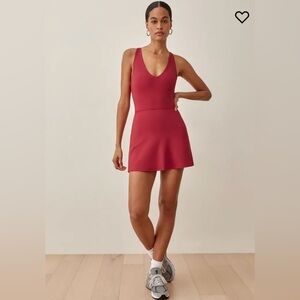 Reformation Bella Ecomove Active Dress – Size S Lipstick Red